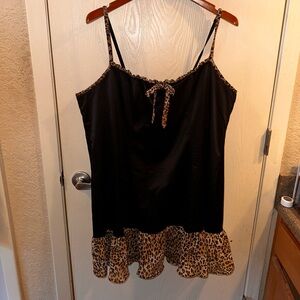 Satin and chiffon chemise